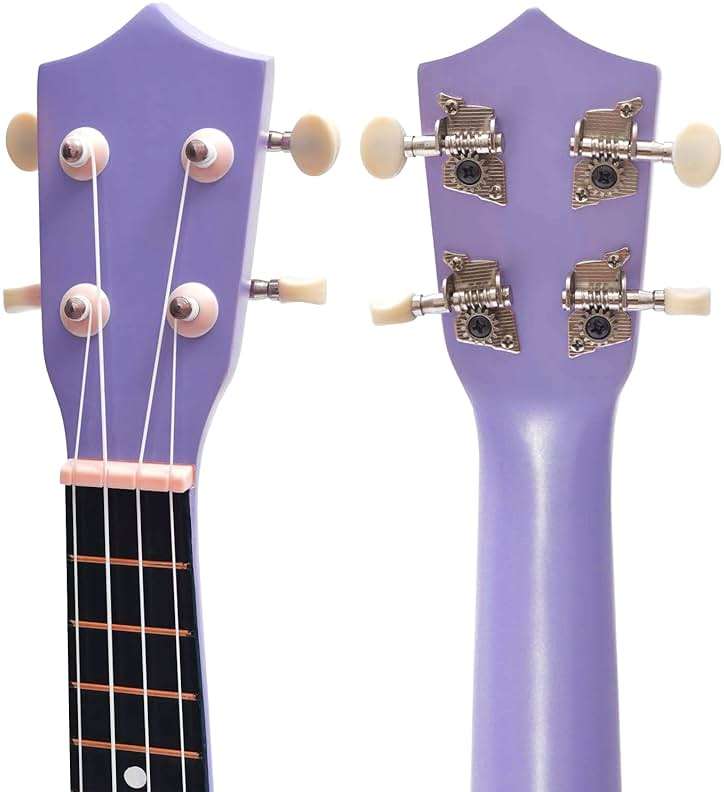 Soprano Ukulele Beginner Pack, 21 Inch Basswood kids Ukuleles Starter Kit with Gig Bag Spare Strings Tuner and Picks. (purple) - Image 4