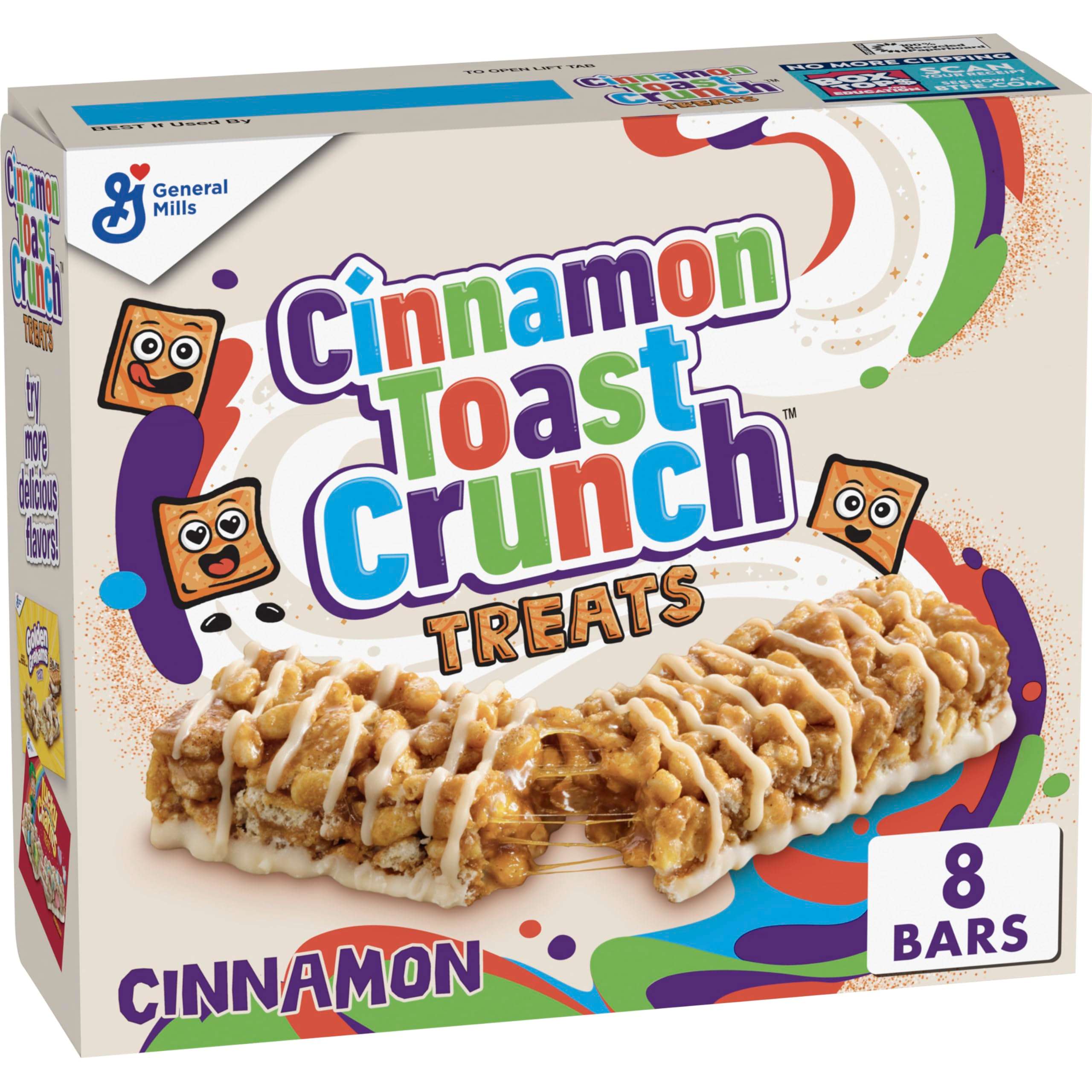 Cinnamon Toast Crunch Cereal Treat Bars, Snack Bars, 8 Ct, 6.8 oz - Image 1