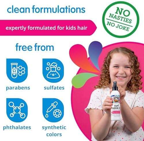So Cozy Leave In Conditioner Spray (8 Fl Oz) Paraben-Free Detangler for Kids' Curly Hair, Deep Conditioner & Tangle-Free Curls, Gentle & Nourishing with Keratin, Vitamin B5, Olive Oil & Jojoba Oil - Image 5