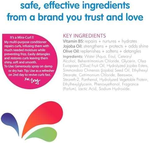 So Cozy Leave In Conditioner Spray (8 Fl Oz) Paraben-Free Detangler for Kids' Curly Hair, Deep Conditioner & Tangle-Free Curls, Gentle & Nourishing with Keratin, Vitamin B5, Olive Oil & Jojoba Oil - Image 7