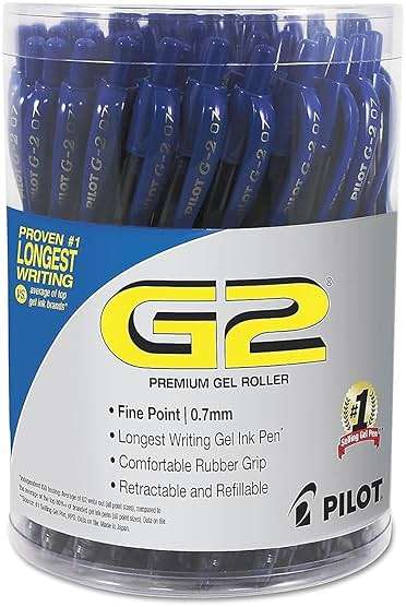 Pilot G2 Premium Gel Pen Convenience Pack, Retractable, Fine 0.7 mm, Blue Ink, Blue Barrel, 36/Pack - Image 2