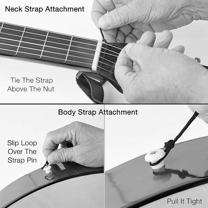 MasterPlay Kids Guitar, 30” Beginner Classical Wood Guitar For Learners, With starter kit, Bag, Strap, Tuner, Pick, Extra String, Cleaning cloth, Christmas, Birthday Gift for Girls Ages 5-12, Pink - Image 7