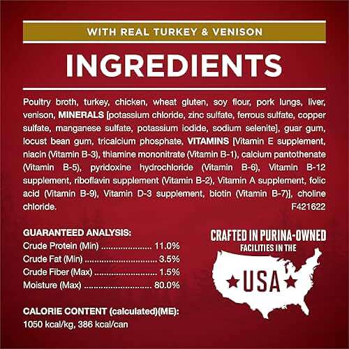 Purina ONE True Instinct Tender Cuts in Gravy with Real Turkey and Venison, and with Real Chicken and Duck High Protein Wet Dog Food Variety Pack - (Pack of 6) 13 Oz. Cans - Image 7