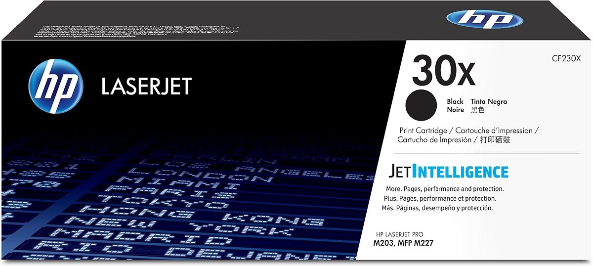 HP 30X Black High-Yield Toner Cartridge | Works LaserJet Pro M203 Series, LaserJet Pro MFP M227 Series | CF230X - Product Image