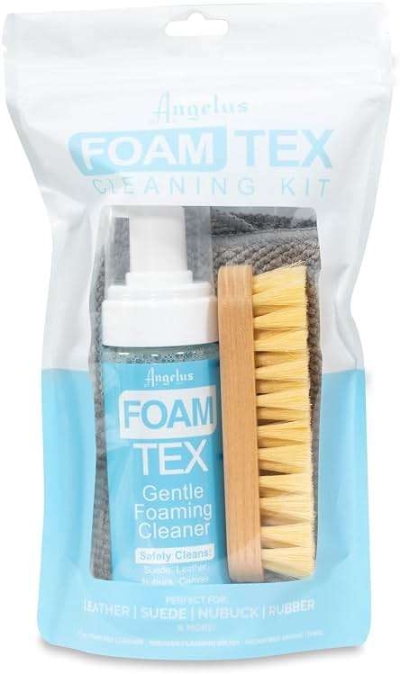 Angelus Foam Tex Cleaning Kit, Shoe Cleaning Kit for Leather, Canvas, Suede, and Rubber – Removes Dirt, Stains, and Scuffs – Non-Toxic, For Sneakers, Hats, Furniture, Clothing & More. Made In USA - Image 3