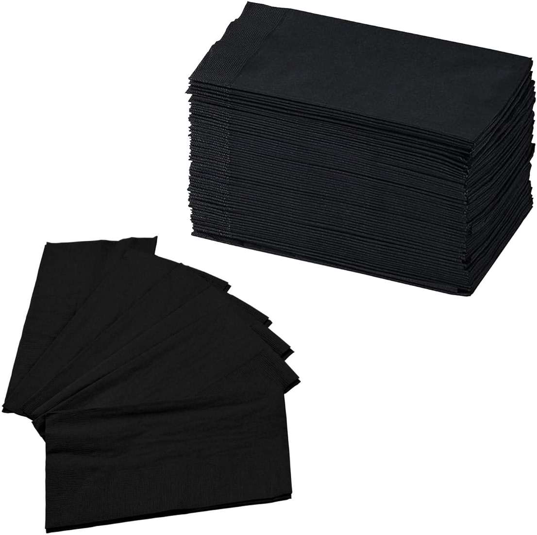 Perfectware 2 Ply Black Dinner Napkin Pack of 125 - Image 1