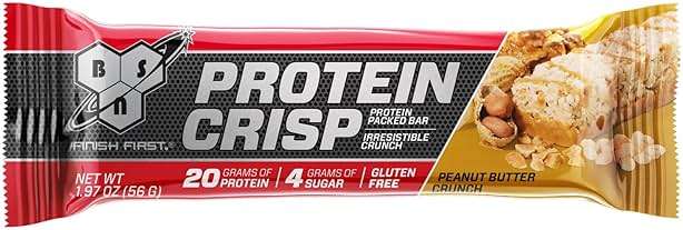 BSN Protein Crisp Bar, Peanut Butter Crunch, 20 Gram Protein Snack Bars with Whey and Fiber, Gluten-Free Crunchy Energy Bars for Workout, Fitness, On-the-Go, 12 Count - Image 6