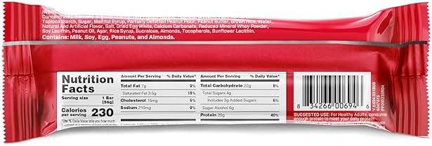 BSN Protein Crisp Bar, Peanut Butter Crunch, 20 Gram Protein Snack Bars with Whey and Fiber, Gluten-Free Crunchy Energy Bars for Workout, Fitness, On-the-Go, 12 Count - Image 7