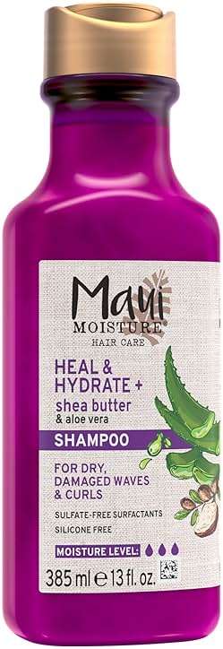 Maui Moisture Heal & Hydrate + Shea Butter Shampoo to Repair & Deeply Moisturize Tight Curly Hair with Coconut & Macademia Oils, Vegan, Silicone, Paraben & Sulfate-Free, 13 fl oz - Image 8