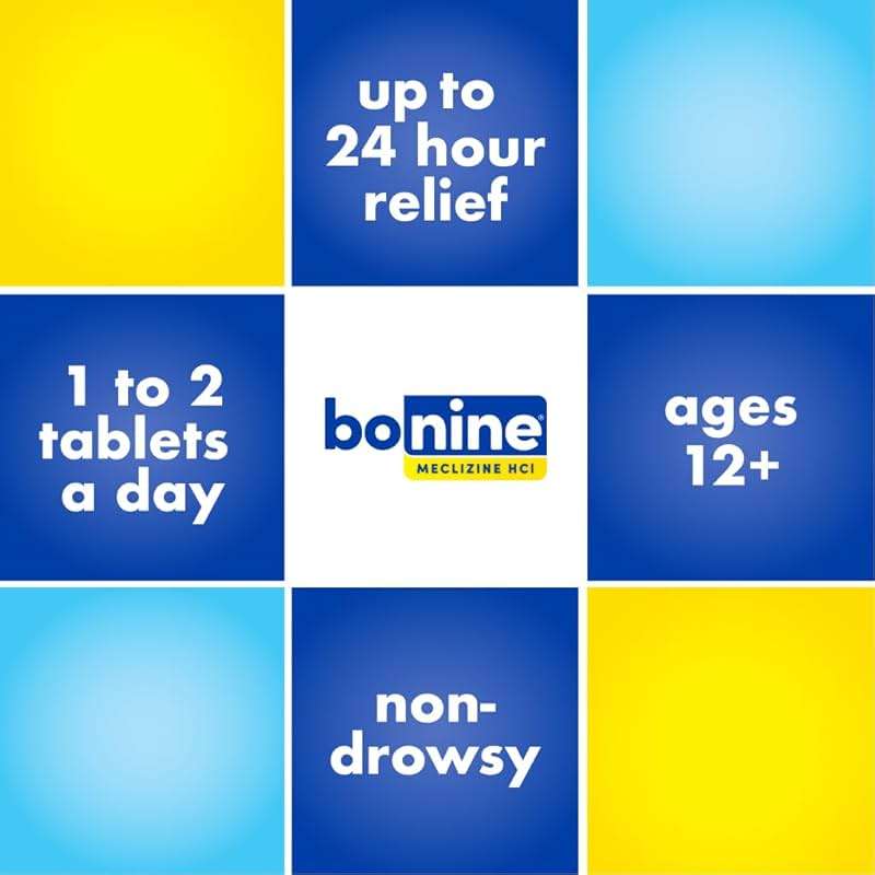 Bonine Non-Drowsy Motion Sickness Relief - Chewable Tablets with Meclizine HCL 25mg - Non Drowsy Medicine for Nausea or Motion Sickness - Cruise Essentials - Raspberry Flavor, 28 Chewable Tablets - Image 4