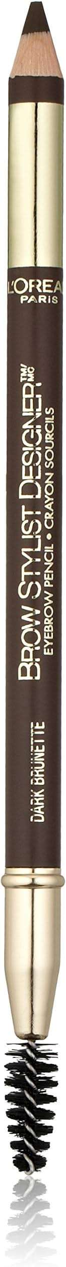 L'Oréal Paris Brow Stylist Designer Brow Pencil, Dark Brunette, 0.045 oz. - Image 1