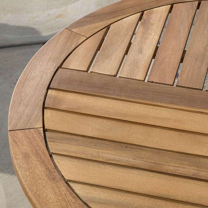 Christopher Knight Home Coronado Acacia Wood Bistro Set, 3-Pcs Set, Teak Finish - Image 8