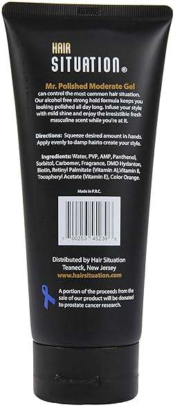 Hair Situation Medium Hold Hair Styling Gel Mr. Polished, Alcohol-Free, Anti-Frizz, No-Flaking, All Day Hold, Low Shine, Made with Vitamins to Strengthen and Volumize Hair, For all Hair Types 7 Fl Oz - Image 6