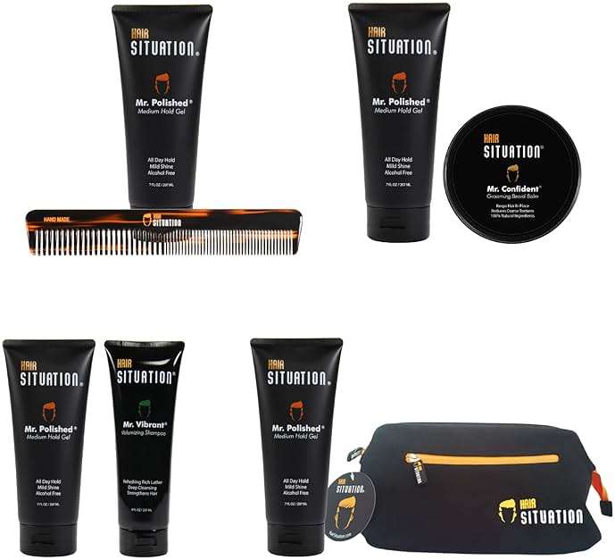 Hair Situation Medium Hold Hair Styling Gel Mr. Polished, Alcohol-Free, Anti-Frizz, No-Flaking, All Day Hold, Low Shine, Made with Vitamins to Strengthen and Volumize Hair, For all Hair Types 7 Fl Oz - Image 7