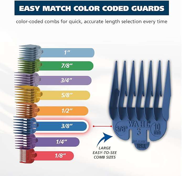 Wahl Color Pro Cordless Rechargeable Hair Clipper & Trimmer – Easy Color-Coded Guide Combs - for Men, Women, & Children – Model 9649P - Image 3