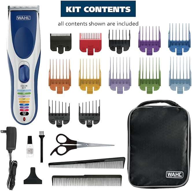 Wahl Color Pro Cordless Rechargeable Hair Clipper & Trimmer – Easy Color-Coded Guide Combs - for Men, Women, & Children – Model 9649P - Image 8