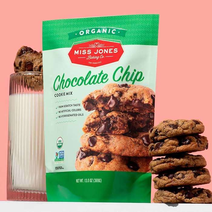 Miss Jones Baking Organic Cookie Mix, Non-GMO, Vegan-Friendly, Packed with Morsels: Sea Salt Chocolate Chip (Pack of 6) - Image 4