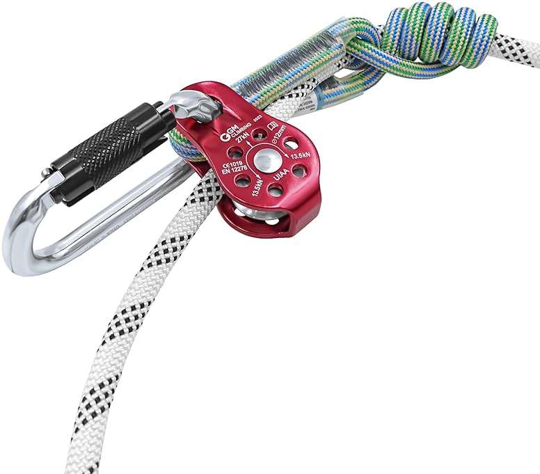 GM CLIMBING Fixed Micro Pulley 27kN CE UIAA Certified Slack Tender for Hitch Tending - Image 7