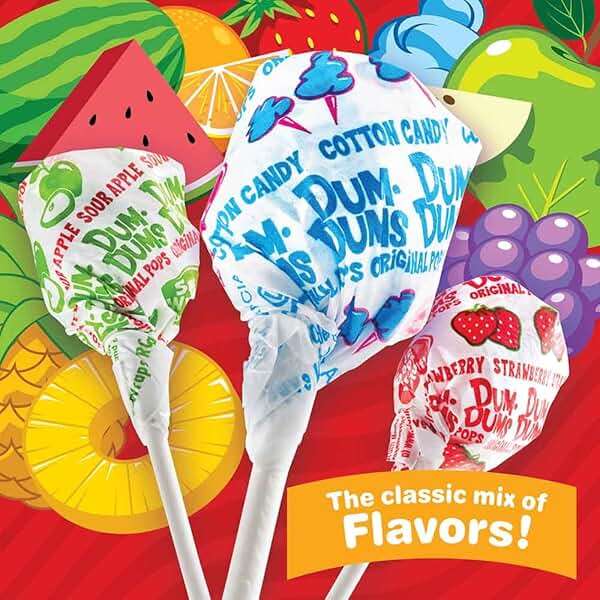 Dum Dums Original Mix 400 ct. Bag - All-Time Classic Flavors, Assorted Suckers in Bulk Candy Bag, Individually Wrapped Lollipops - Bulk Halloween Lollipops for Handing Out - Image 2