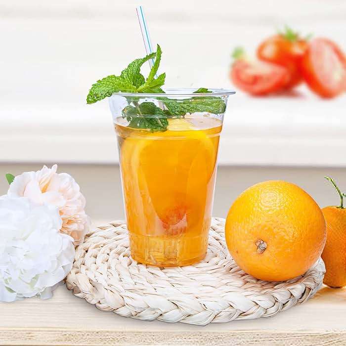 TashiBox [16oz - 150 Cups Clear Plastic Cups, disposable plastic cups for tea,smoothies Sodas and Mixed Drinks - Image 2