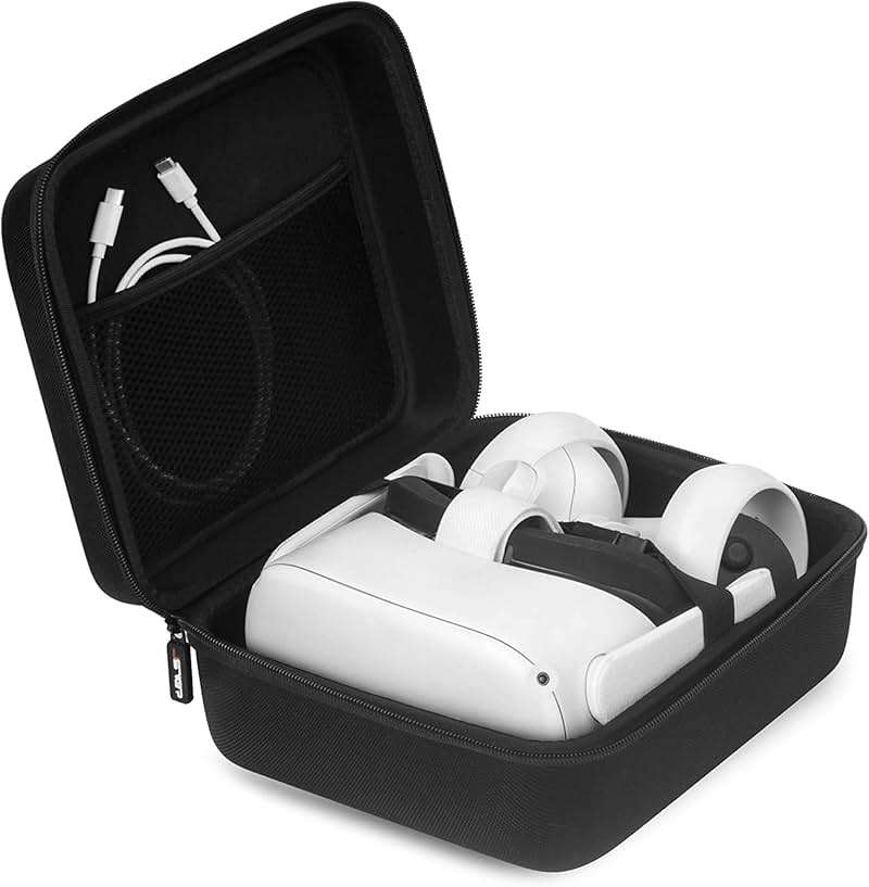 JSVER Hard Travel Storage Case For Meta Quest 3S Carrying Case for Oculus Quest 3S/ Quest 3/Quest 2/ Quest/Oculus Go/Samsung Gear Virtual Reality Headset Gamepad Game Controller Kit - Image 1