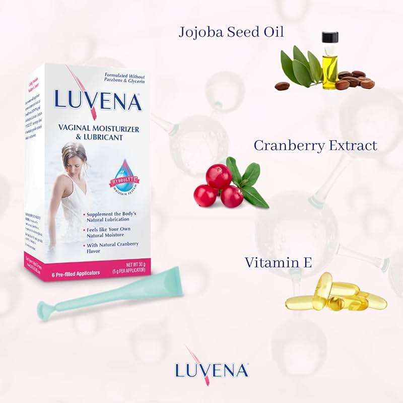 LUVENA Vaginal Moisturizer for Women - Menopause Dryness and Vaginal Dryness Relief - Long Lasting Comfort - Water Based, Paraben Free, Glycerin Free - 170 Pump Applications (2 Pack, 30g each) - Image 3