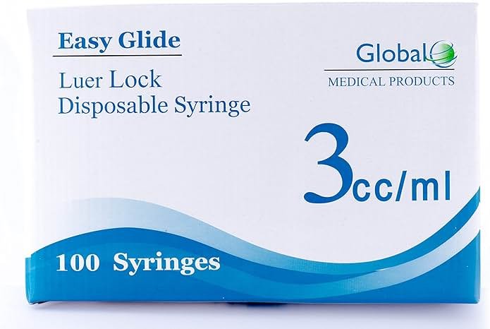 3cc Luer Lock Syringe (No Needle), Box of 100 - Product Image