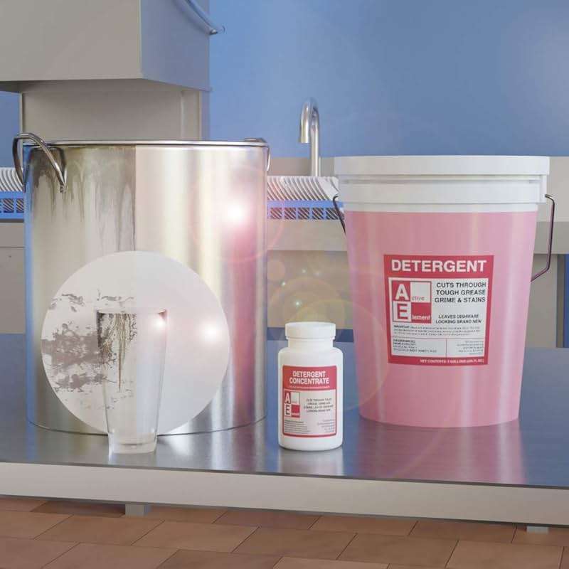 Active Element Commercial Dishwasher Detergent - Makes One 5 Gallon Pail - Industrial Dish Detergent - For High and Low Temp Dishwasher Machine - Image 2