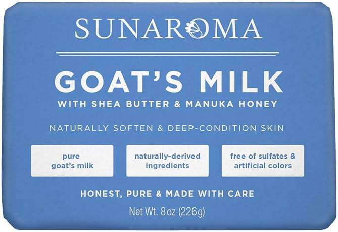 Sunaroma Goat's Milk W/ Shea Butter & Manuka Honey Soap (8 Ounce) - Image 1