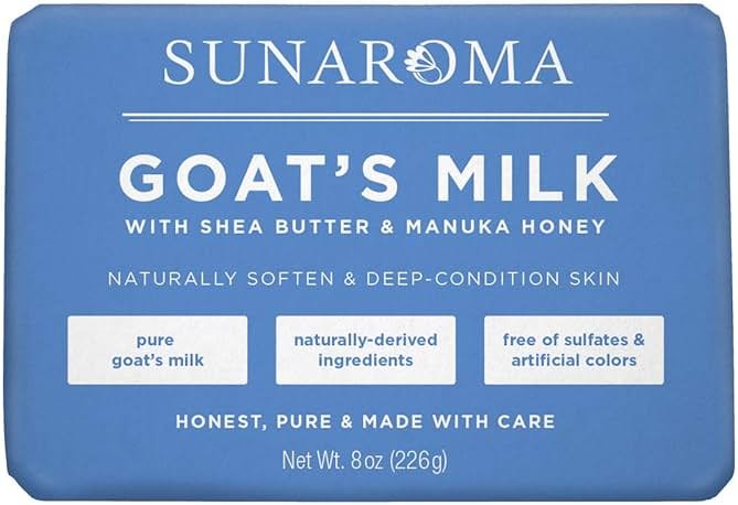 Sunaroma Goat's Milk W/ Shea Butter & Manuka Honey Soap (8 Ounce) - Product Image