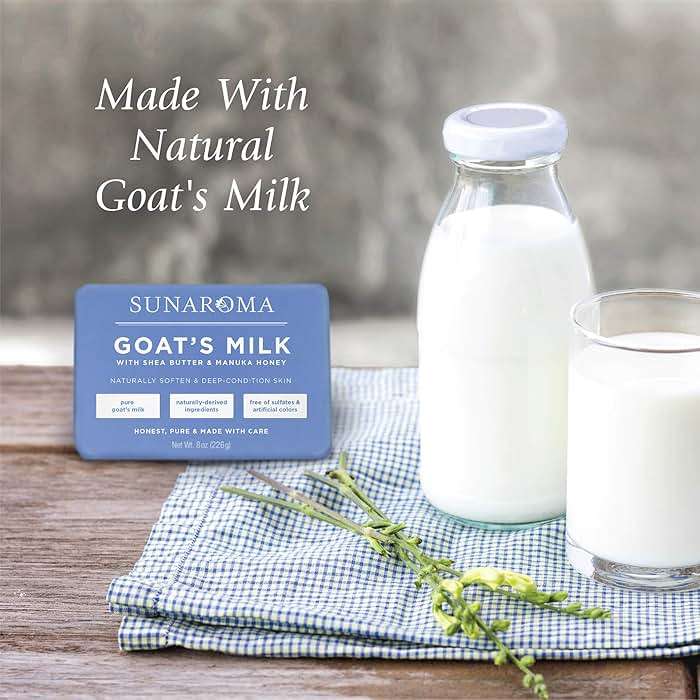 Sunaroma Goat's Milk W/ Shea Butter & Manuka Honey Soap (8 Ounce) - Image 3