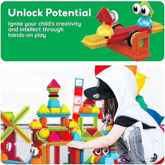 PicassoTiles 120 Piece Hedgehog Interlocking Building Blocks Set | STEM Sensory Construction Toy for Kids 3+ | Creative Open-Ended Learning, Fine Motor Skills - Image 8