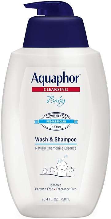 Aquaphor Baby Wash and Shampoo, Unscented Baby Shampoo and Wash, 25.4 Fl Oz Pump Bottle - Image 1