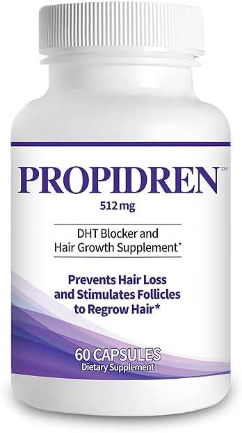 Propidren by HairGenics - DHT Blocker & Hair Growth Supplement with Saw Palmetto & Biotin To Prevent Hair Loss and Stimulate Hair Follicles to Stop Hair Loss and Regrow Hair. - Image 1