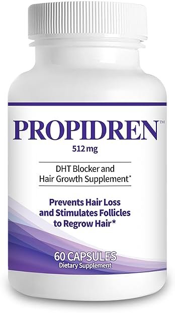 Propidren by HairGenics - DHT Blocker & Hair Growth Supplement with Saw Palmetto & Biotin To Prevent Hair Loss and Stimulate Hair Follicles to Stop Hair Loss and Regrow Hair. - Product Image