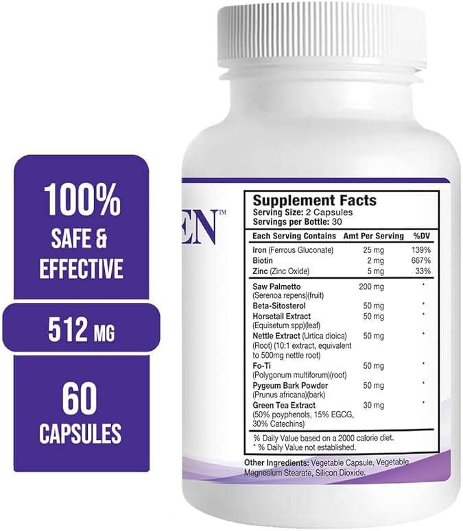 Propidren by HairGenics - DHT Blocker & Hair Growth Supplement with Saw Palmetto & Biotin To Prevent Hair Loss and Stimulate Hair Follicles to Stop Hair Loss and Regrow Hair. - Image 2
