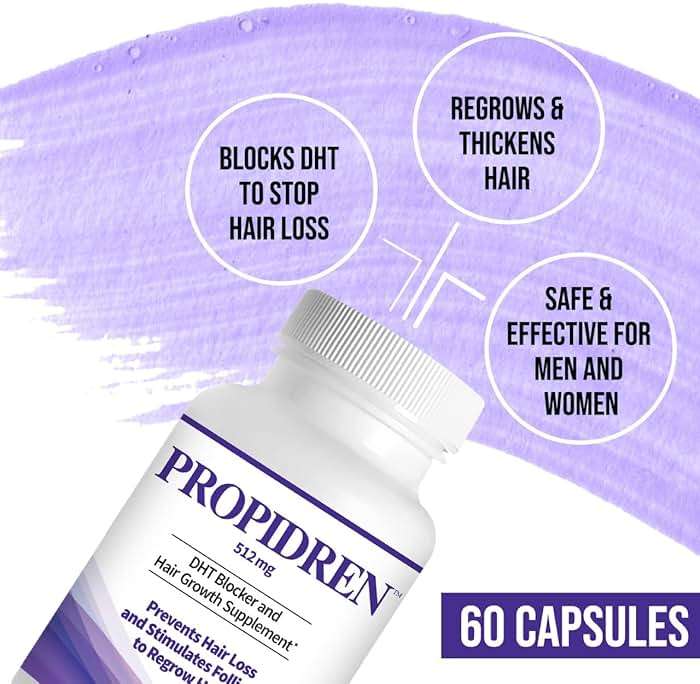 Propidren by HairGenics - DHT Blocker & Hair Growth Supplement with Saw Palmetto & Biotin To Prevent Hair Loss and Stimulate Hair Follicles to Stop Hair Loss and Regrow Hair. - Image 6