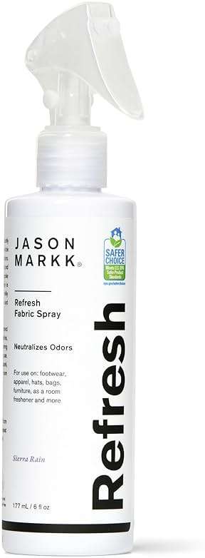Jason Markk Refresh Spray, Shoe & Sneaker Deodorizer, Odor Eliminator, Ideal for Footwear, Hats, Apparel, Bags, Furniture, Room Freshener, Sierra Rain Scent, 6oz - Image 1