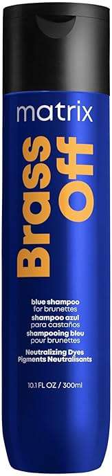 Matrix Brass Off Toning Blue Shampoo - Refreshes and Neutralizes Brassy Tones, For Color Treated Hair, Lightened Brunettes or Dark Blondes - Image 1