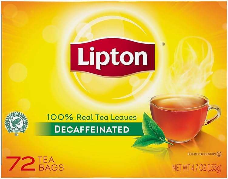 Lipton Black Decaffeinated Hot Tea, 72 count tea bags per box, 6 boxes per case - Image 6
