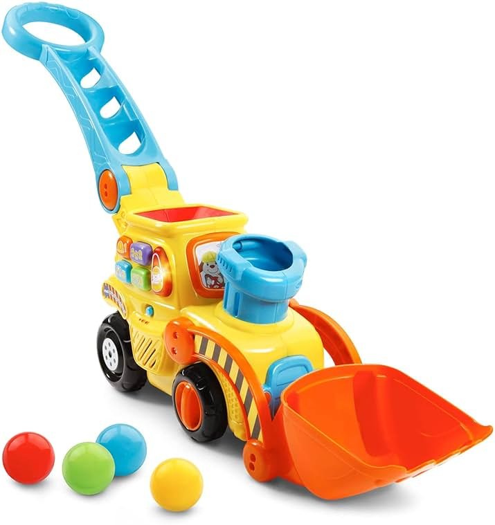 VTech Pop-a-Balls Push and Pop Bulldozer, Yellow - Product Image