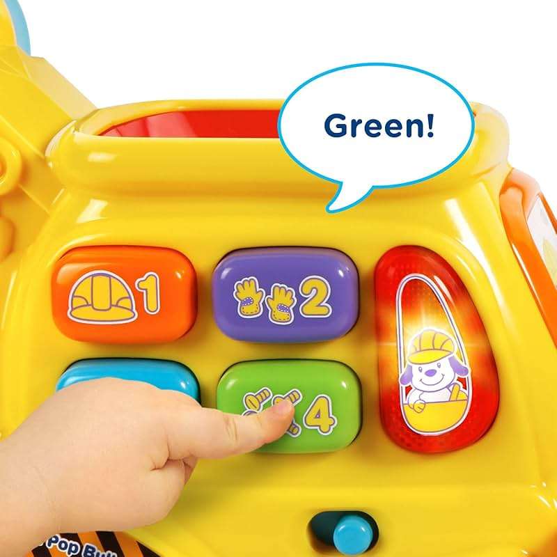 VTech Pop-a-Balls Push and Pop Bulldozer, Yellow - Image 5