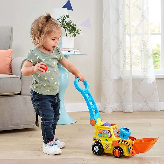 VTech Pop-a-Balls Push and Pop Bulldozer, Yellow - Image 10