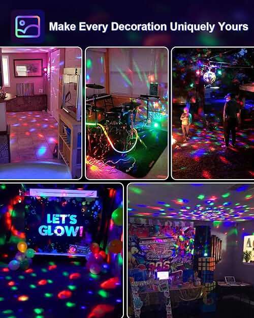 Luditek Sound Activated Party Lights with Remote DJ Lighting, Disco Ball Strobe Stage Light for Home Room Dance Parties Birthday Karaoke Stocking Stuffers New Years Eve Halloween Christmas Decorations - Image 4