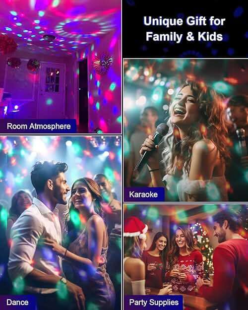 Luditek Sound Activated Party Lights with Remote DJ Lighting, Disco Ball Strobe Stage Light for Home Room Dance Parties Birthday Karaoke Stocking Stuffers New Years Eve Halloween Christmas Decorations - Image 7