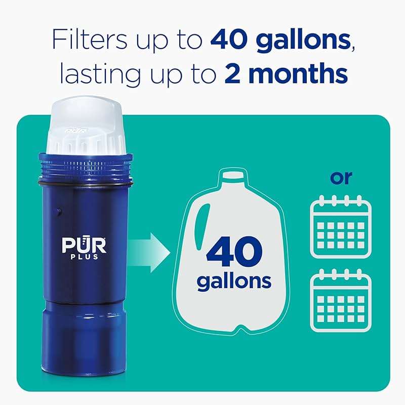PUR Plus Water Filter Replacement for Pitchers & Dispensers, 6-Month Supply, 3 Count, Blue (PPF951K3) - Image 4