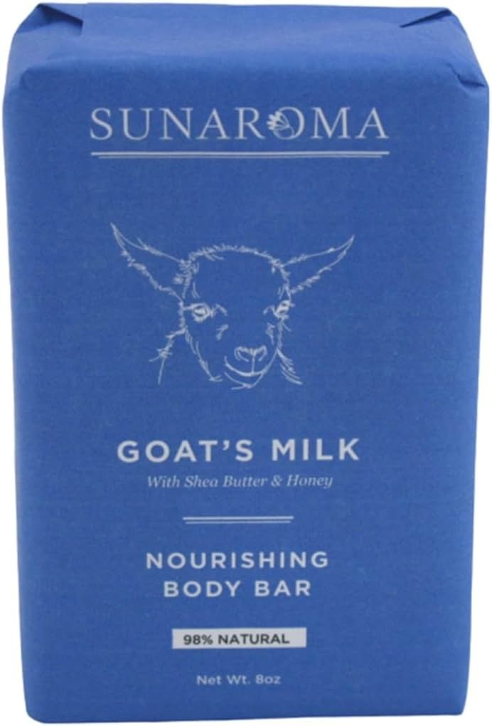 Sunaroma Conditioning Goat's Milk Bar Soap, 8 Ounce (Pack of 3) - Product Image