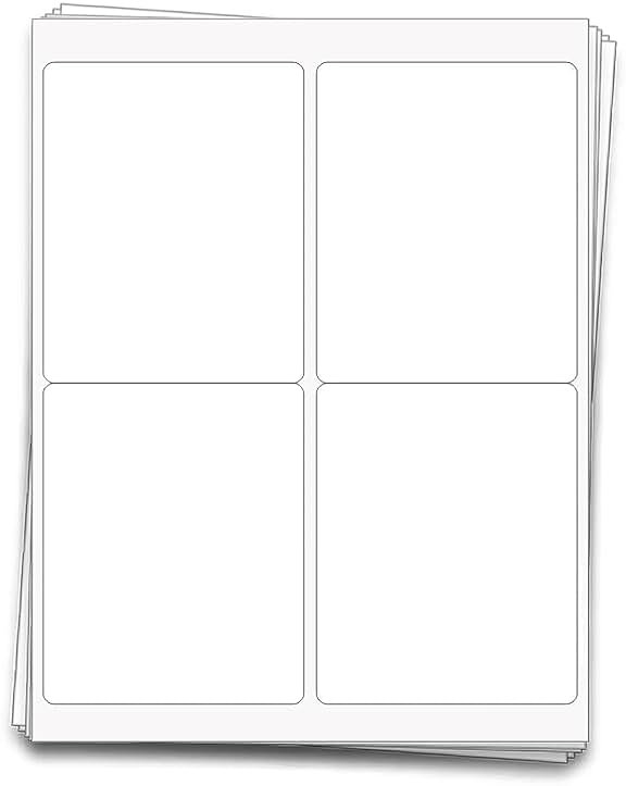 Dashleigh Wine Bottle Labels, 40 Blank Printable Waterproof Stickers | 4x5 in vinyl labels for 750ml bottles. Inkjet compatible. Free Canva templates. 5 material options. 10 sheets, 4 per sheet. - Product Image