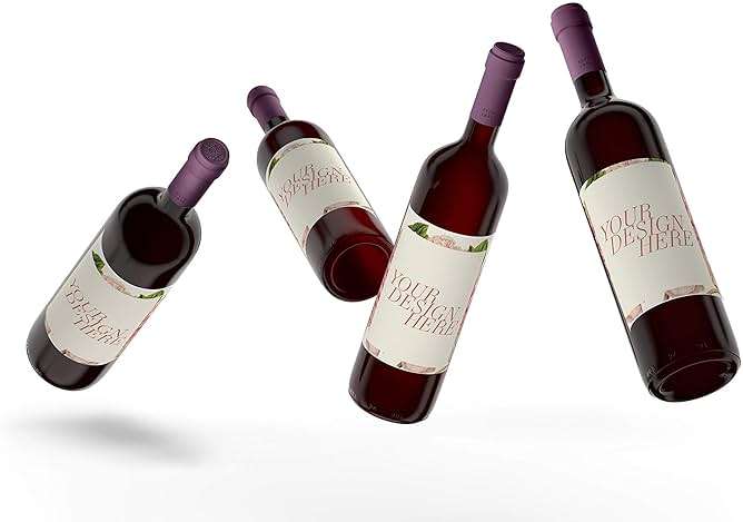 Dashleigh Wine Bottle Labels, 40 Blank Printable Waterproof Stickers | 4x5 in vinyl labels for 750ml bottles. Inkjet compatible. Free Canva templates. 5 material options. 10 sheets, 4 per sheet. - Image 2