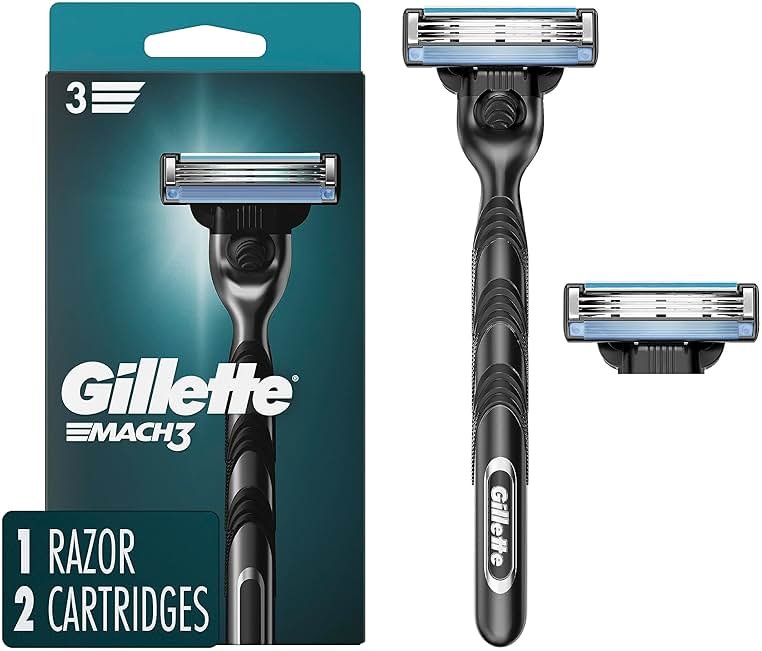 Gillette Mach3 Razor for Men, 1 Razor Handle + 2 Blade Refills - Product Image